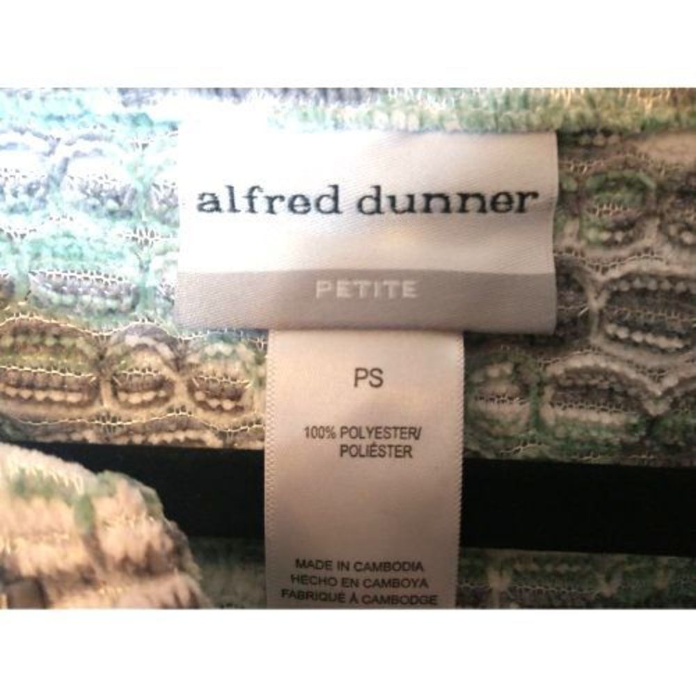 Alfred Dunner Sweater With Shirt Front Grey White Size PS - Picture 3 of 4